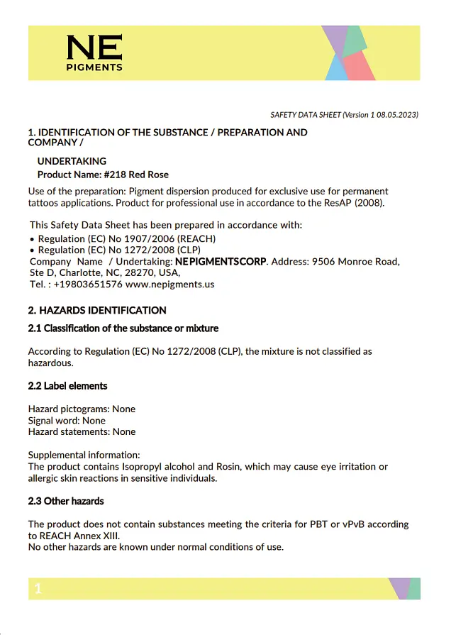MSDS 218