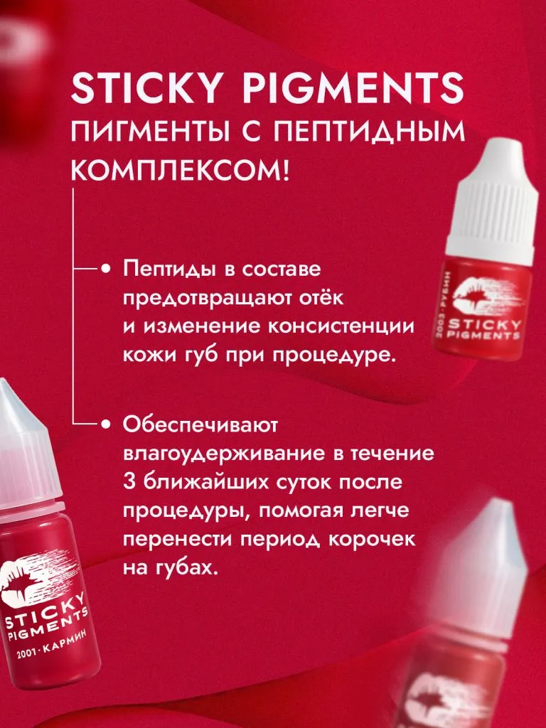 Sticky Pigments для губ #2001 Кармин