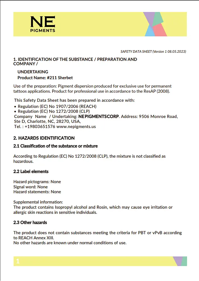 MSDS 211